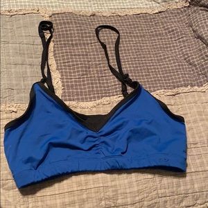 Champion blue/black sports bra